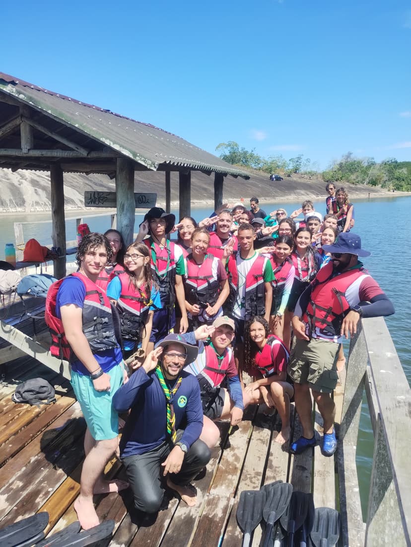 imagem acampa canoa, esporte, educação, escotismo, nautico, aracruz, grupo escoteiro coqueiral, acampamento volante, praias, praia da balsa, piraque açu, jovens, aventureiros