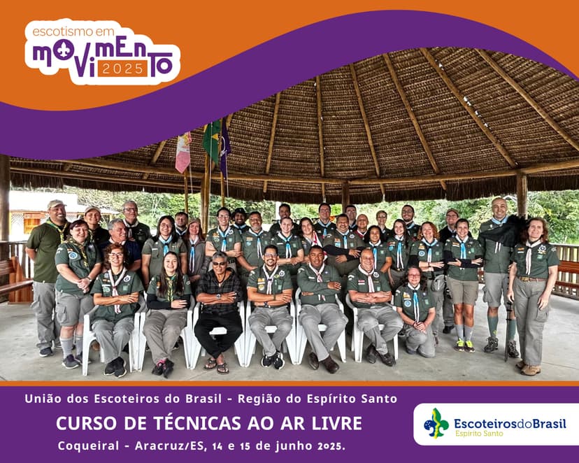 escoteiros, capixabas, curso, aracruz, tres palmeiras, ar livre, coqueiral